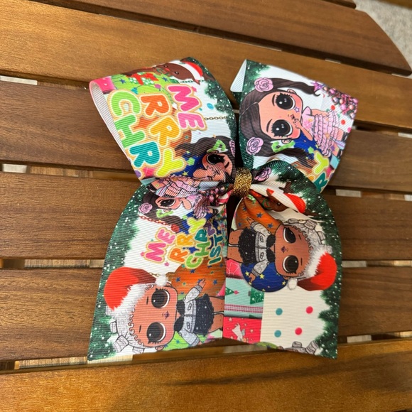 NWOT Handmade Christmas Hair Bows 3pcs / Princess/ L.O.L Surprise - Picture 10 of 11